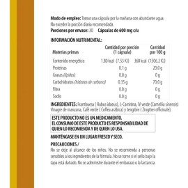 Inner Bienestar Cpsulas Quemador de Grasa con L-Carnitina y Caf Verde                                                                                 