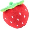 Zhhuoc Red Strawberry Practical Design and Interactive Plush Squeaky Dog