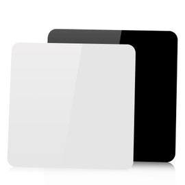 TzezFoz 8"x8" Black & White Reflective Display Table Riser Backdrops for Product Photography, 20x20cm Backdrop Display Board for Product Table Top Photography Shooting (2PCS)