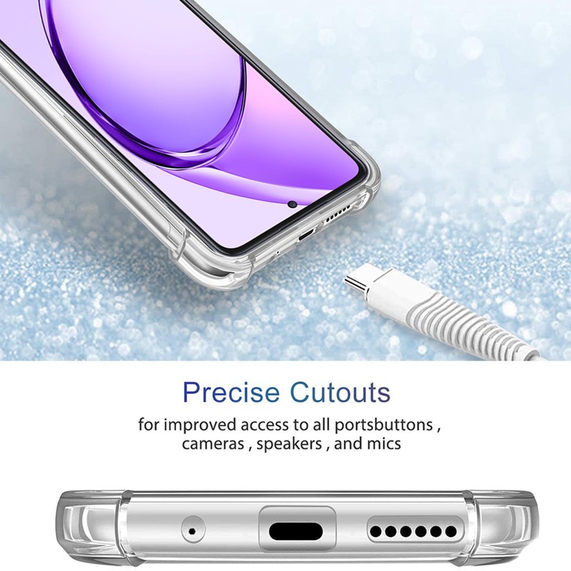 Case for Oppo A80 5G + [2 Pack] Screen Protector,