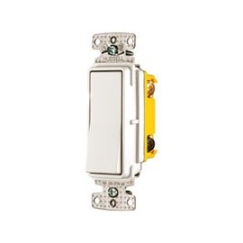Hubbell RSD315W Standard Decorator Rocker Switch, White