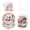 Grencian 200 Pcs Book Themed Party Decorations Book Plates and