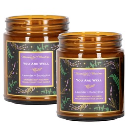 You are Well Lavender & Eucalyptus Non-Toxic 100% Pure Essential Oils & Coconut Wax Vegan Candle