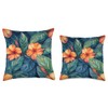 Oleander Flower Watercolor Pattern Graphic Throw Pillow