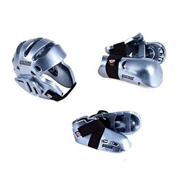 Lightning Silver Karate Sparring Gear Package Deal - Child Medium