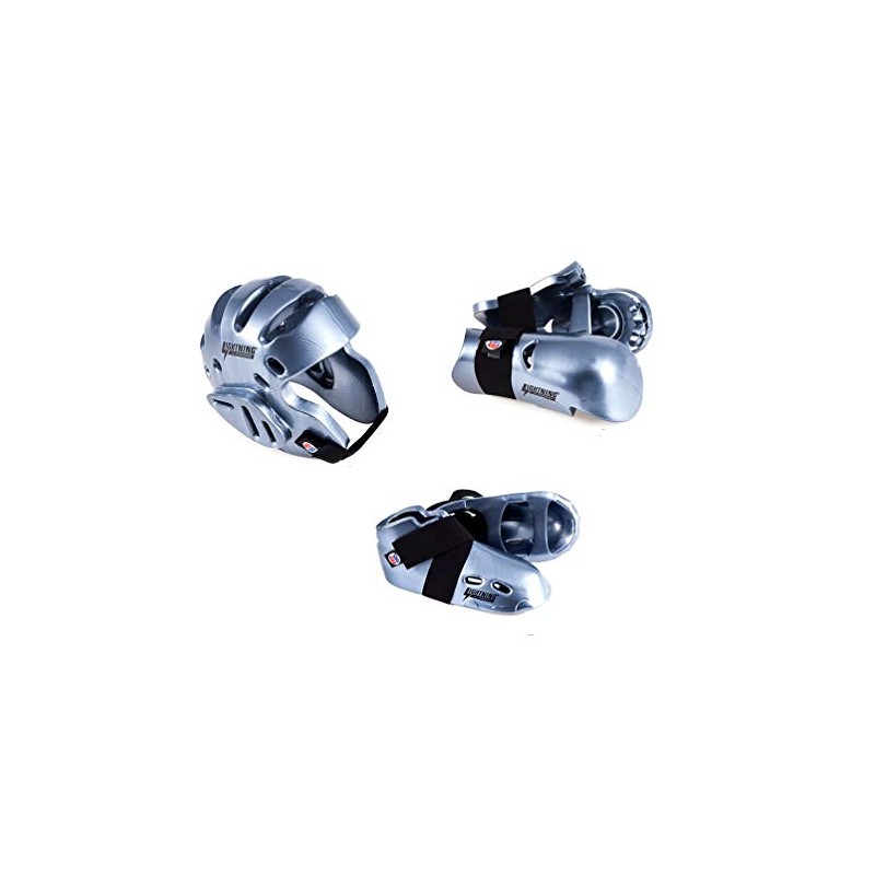 Lightning Silver Karate Sparring Gear Package Deal - Child Medium