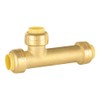 (Pack of 2) EFIELD 1/2-Inch Slip Tee Push-Fit Brass Fittings
