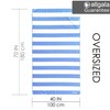 Allgala Oversize 40x70 Inch (1x1.8M) Cabana Stripe Design Microfiber Beach