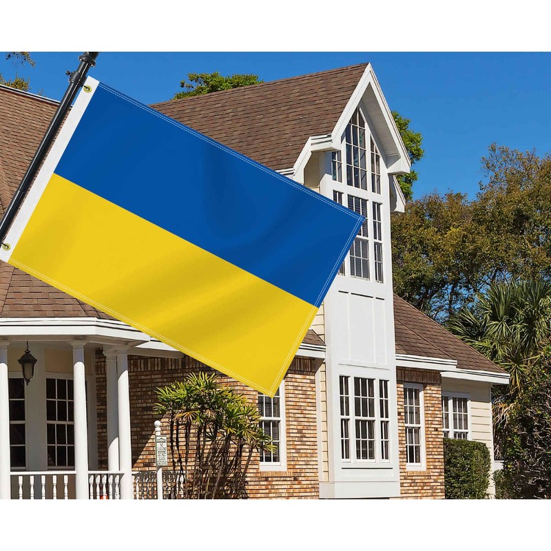 2×3 FT Ukraine Flag,Medium 60×90 CM Ukrainian Outdoor Banner,100D Decor,Doube