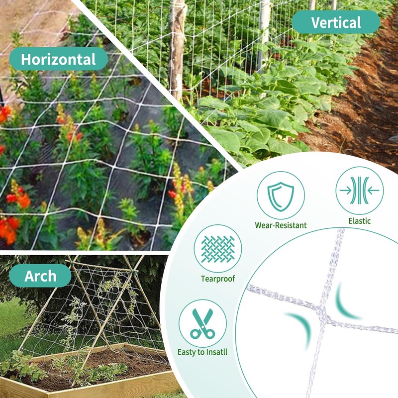 DOLEMODUO 7X 30 Ft Nylon Trellis Netting, 6×6 Heavy Duty