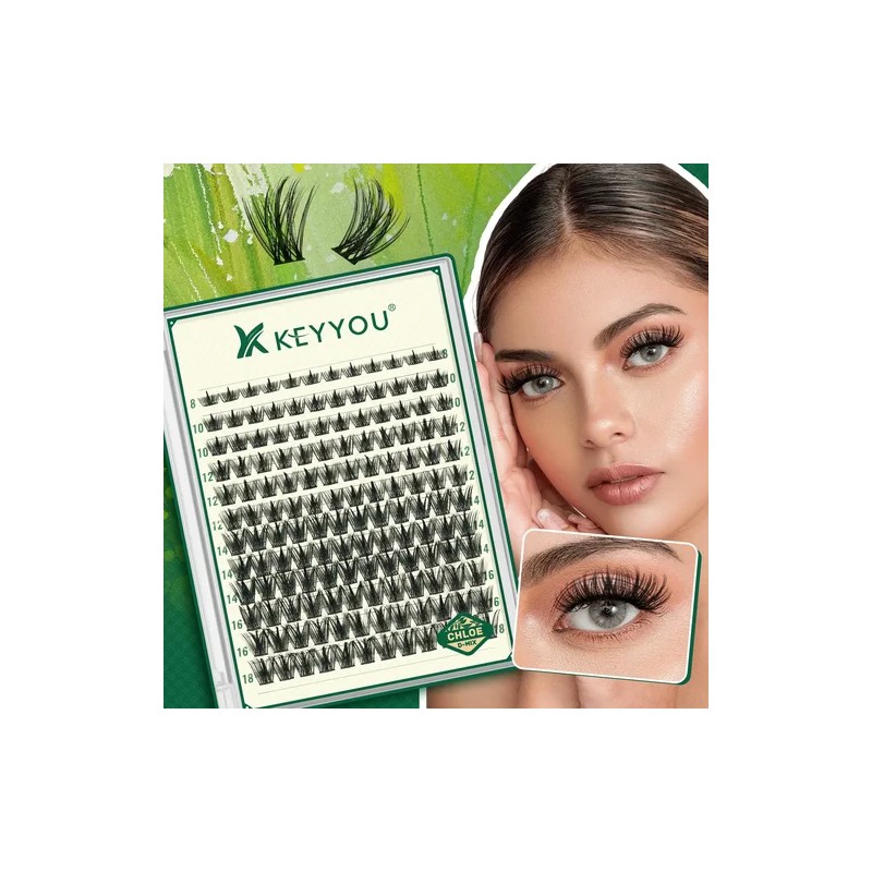 Extensiones De Pestañas Kit 144pcs Mixta Gruesa Chloe Laurel