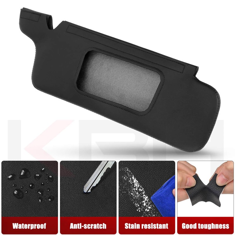 KBH Sun Visor Cover for Ford Mustang 1994-2004, Vinyl Leather