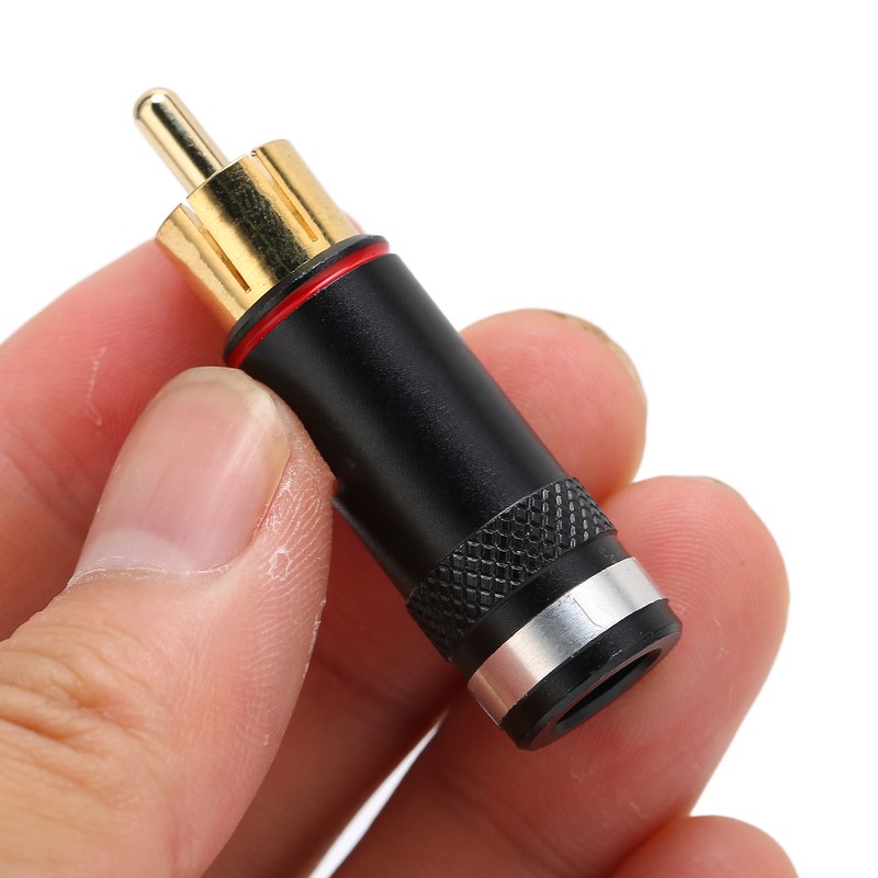 Preffair R1764 RCA Audio Plug 24K Gold Plated Signal Cable