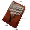 MTSDM 17 Keys Thumb Piano, Professional Kalimba Portable Wooden Finger