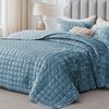 BEDELITE Velvet Quilt Set King Size - Lightweight Luxury Quilted