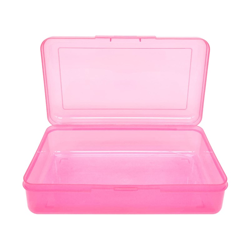 Ykimok Large Capacity Clear Pencil Box, Pencil Case, Plastic Pencil