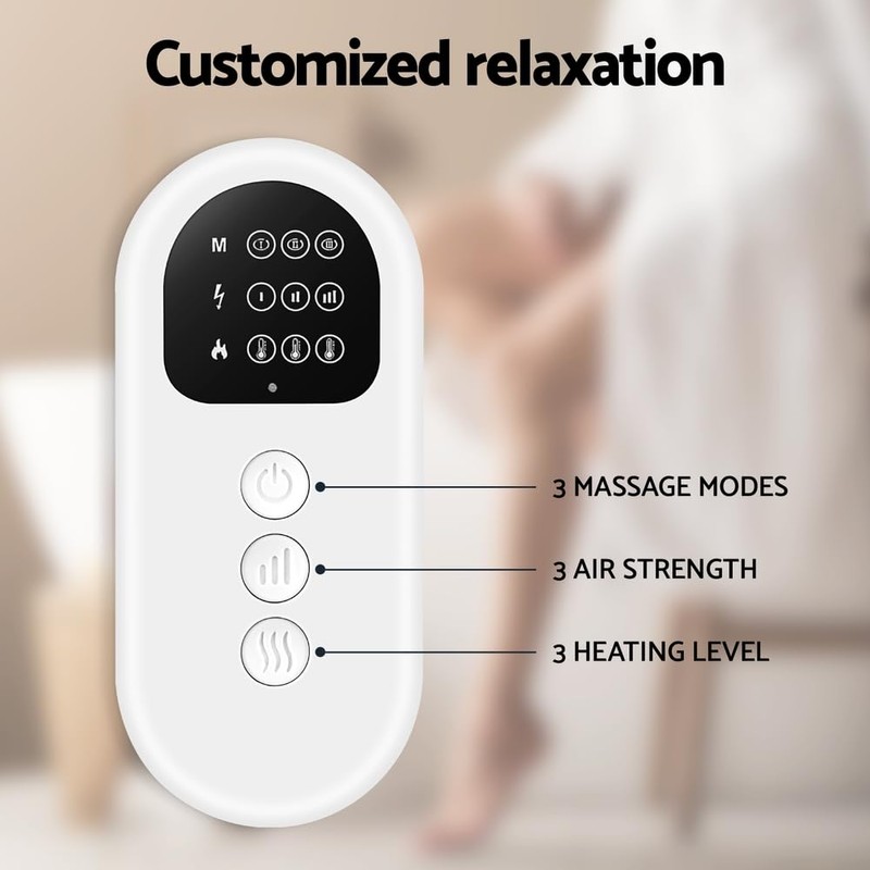 Livemor Leg Calf Massager Heated Air Compression Foot Massage Calf