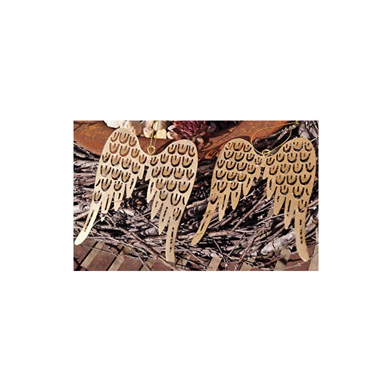 Rostalgie 2 Metal Angel Wings Gold Large for Hanging 11
