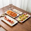 AmorArc Ceramic Serving Platter,Rectangular 16"/14.3"/12.6" inch Serving Dishes for Party