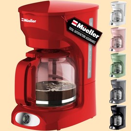 Mueller 12-Cup Drip Coffee Maker -Auto-Off, Reusable Filter, Anti-Drip, Keep-Warm Function, Coffee Machine, Household Kitchen Appliance or Home Office - COLOR: Black