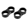 X AUTOHAUX 4pcs Black AN12 24mm Car Hose Separator Clamp