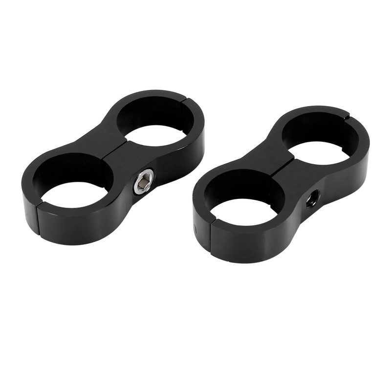 X AUTOHAUX 4pcs Black AN12 24mm Car Hose Separator Clamp