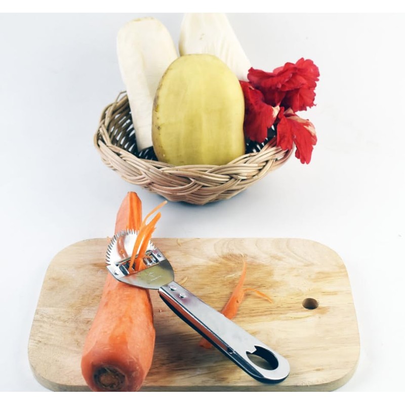 Traditional Coconut Scraper with Handle Stainless Steel Blade Kitchen Grater