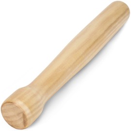 8” Wooden Cocktail Muddler - Wood Bar Supplies & Accessories for Herb & Fruit Mixing, Drinks, Restaurants, Home Kitchens, Shaker Sets & Cocktail Kits