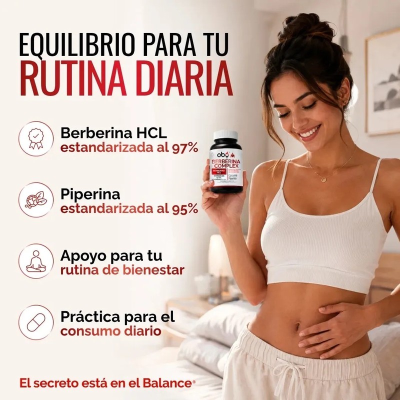 Berberina Hcl 97 1000mg Potenciada Con Piperina Y Curcuma Glucontrol