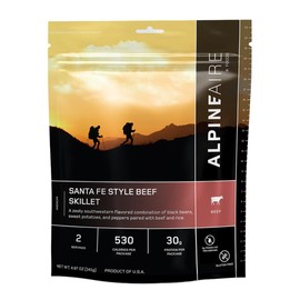 AlpineAire Foods Santa Fe Style Beef Skillet 4.97 Oz Freeze-Dried Meal, Gluten-Free, High-Protein, Perfect for Camping, Hiking, and Emergency Preparedness 2 Servings 530 Calories 30g Protein Pack of 1