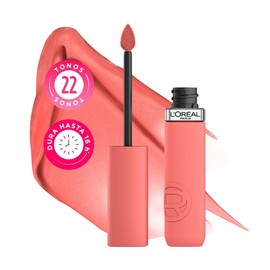 L’Oréal Paris Infaillible Le Matte Resistance Labial Líquido de Larga Duración por 16H, a Prueba de Agua, Color Intenso, con Ácido Hialurónico, Tono Tropical Vacay