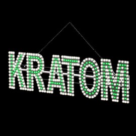 ACOMOK 30"x8" LED Kratom Sign - 380 Super Bright LEDs, High Visibility Store Decor for Smoke Shops & Retail, Energy Saving with Hanging Hardware