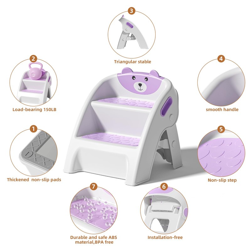 TPN Toddler Step Stool for Bathroom Sink and Potty Training
