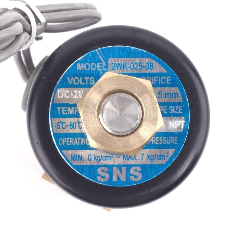 SNS AC110V 1/4" NPT Brass Electric Solenoid Valve Normally Open