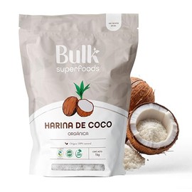 BULK SUPERFOODS Harina de Coco 1 kg |- 100% Natural y Orgánica - Coconut Organic Flour - Keto - Coco Desecado Extrafino