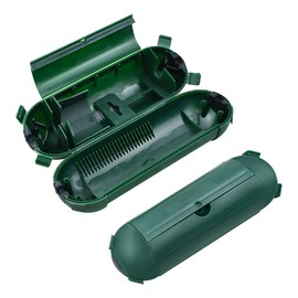 2 Pcs Outdoor Waterproof Extension Cord Safety Box Weatherproof Resistant Seal Housing IP44Waterproof Connection Box for Protect Holiday String Lights Wires and Plugs (Green)