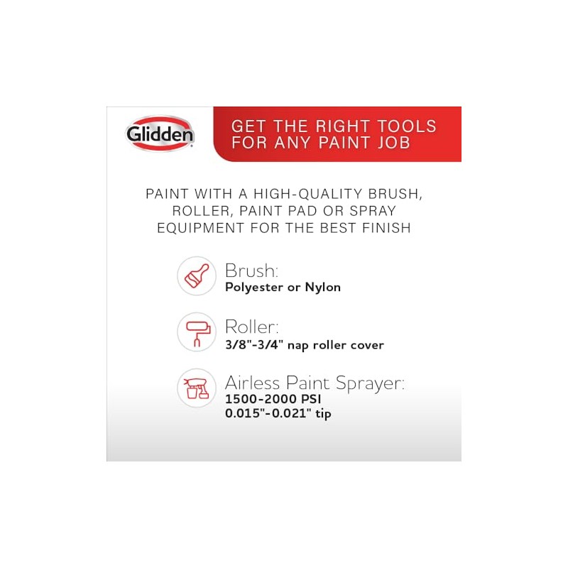 Glidden Interior Drywall Primer Flat, White, 1 Gallon