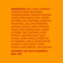 Blue Diamond Almonds Nut-Thins Gluten Free Cracker Crisps, Cheddar Cheese, Family Size, 7.7 oz (Pack of 6)