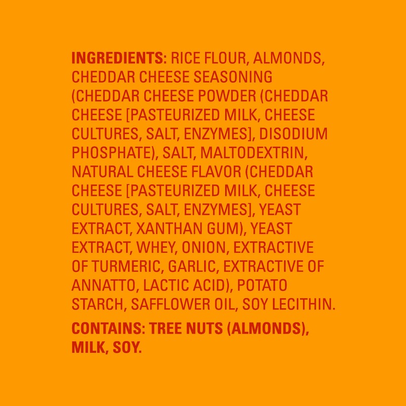 Blue Diamond Almonds Nut-Thins Gluten Free Cracker Crisps, Cheddar Cheese,