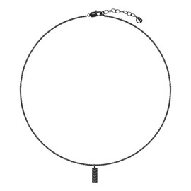 COBI Black Bar Pendant Necklaces for Men, 316L Stainless Steel Chain, Simple Charm Necklace, Minimal Necklace, Everyday Jewelry, Fashion Accessories, Hypoallergenic, Ideal Gifts