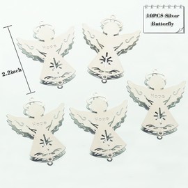 LONGSHENG - SINCE 2001 - 10pcs Silver Angel DIY Suncatcher Parts Window Pendant Gifts