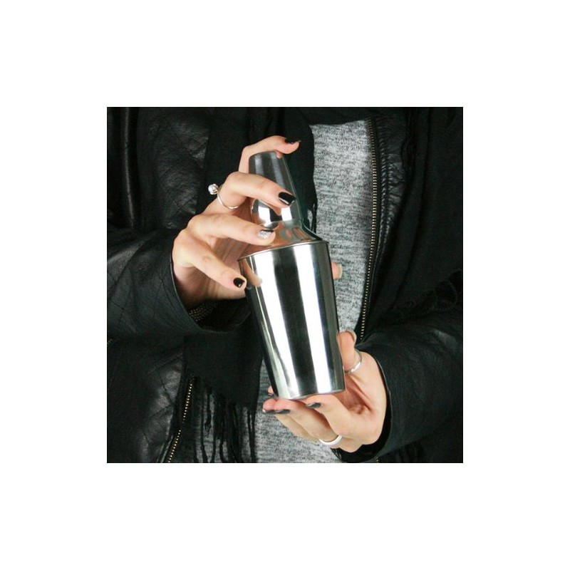 bar@drinkstuff Manhattan Mini Cocktail Shaker 10oz Cobbler Cocktail Shaker, Stainless