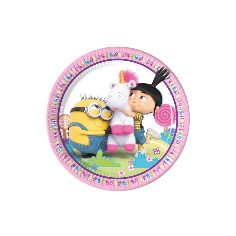 Universal Despicable Me Fluffy Paper Plates 23cm 8CT