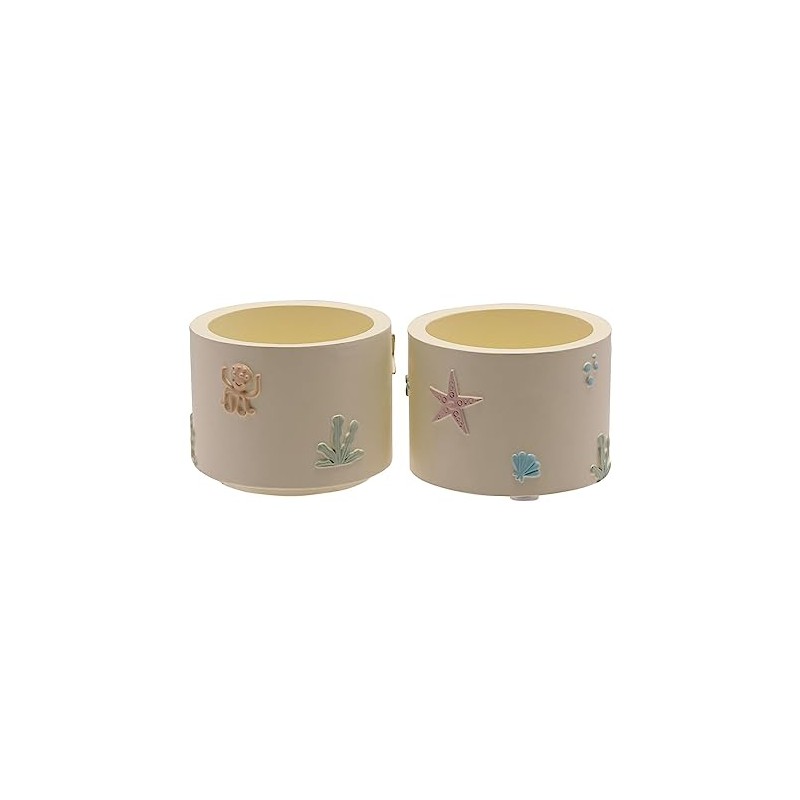 Widdle Gifts Baby First Tooth/Curl Stackable Trinket Boxes - Sea
