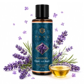 Panu Natural Lavender Massage Oil - Nourishing Body Oil for Massaging - Skin Oil with Moisturising Effect - Premium Body Oil - Vegan Massage Oil for Relaxing