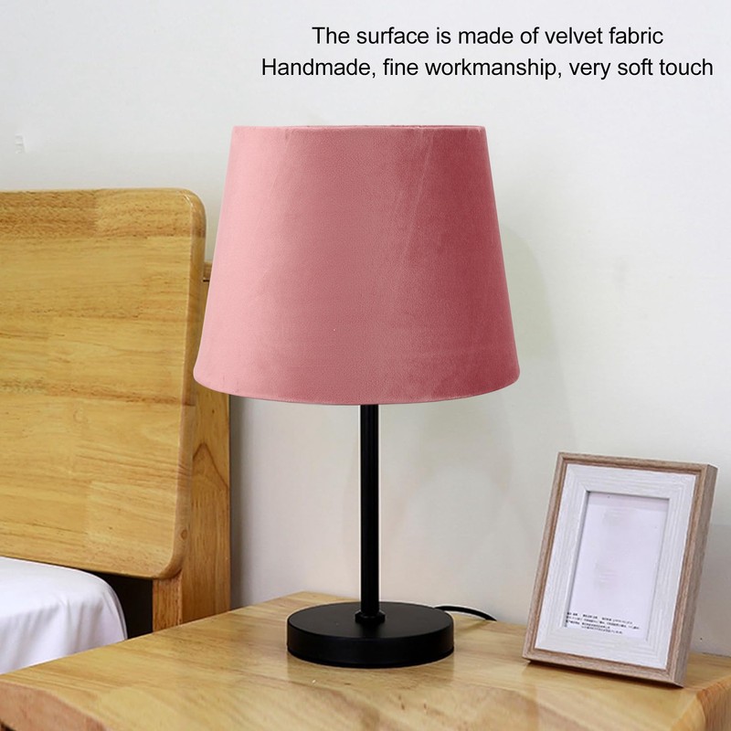 Fabric Lampshade E27 E14 Velvet Conical Decorative Lamp Replacement Shade