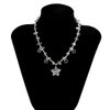 Pehvdkuq Transparent Star Charms Pendant Choker Y2K Healing Crystal Necklace