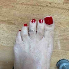 925 Solid Sterling Silver Adjustable Open Heart Toe Ring