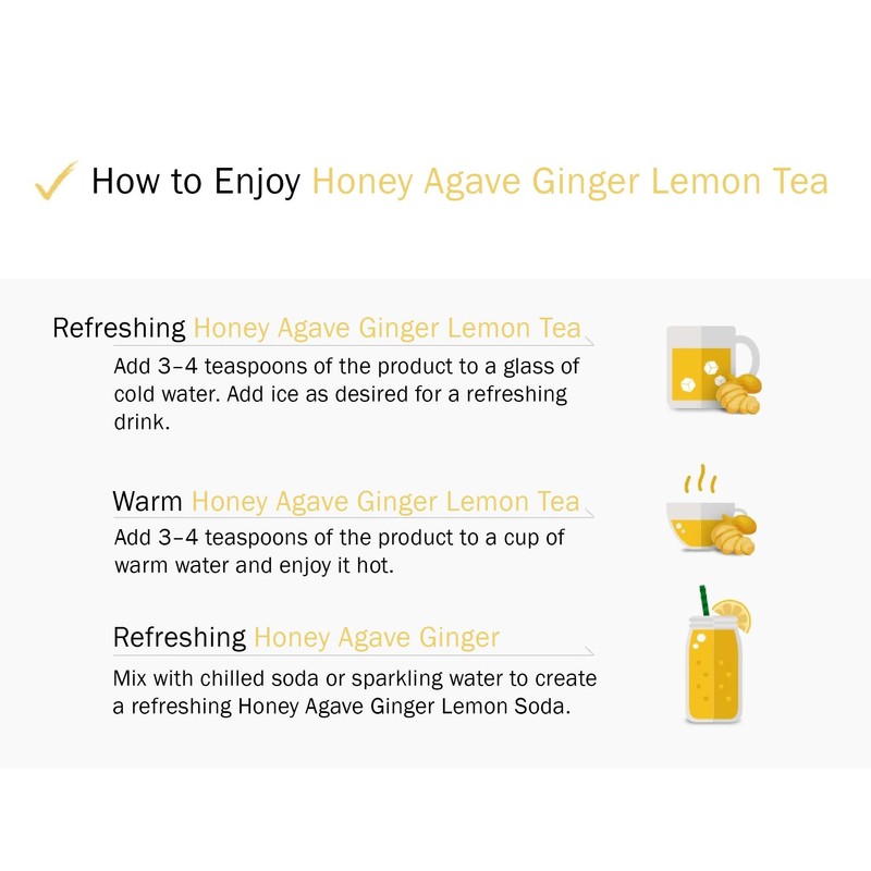 Damtuh Agave Ginger Lemon Tea – Natural Flavor, No Artificial