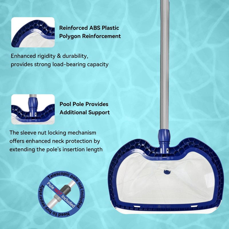 Ainkter Removable and Replaceable Debris Net Bag Pool Skimmer Net